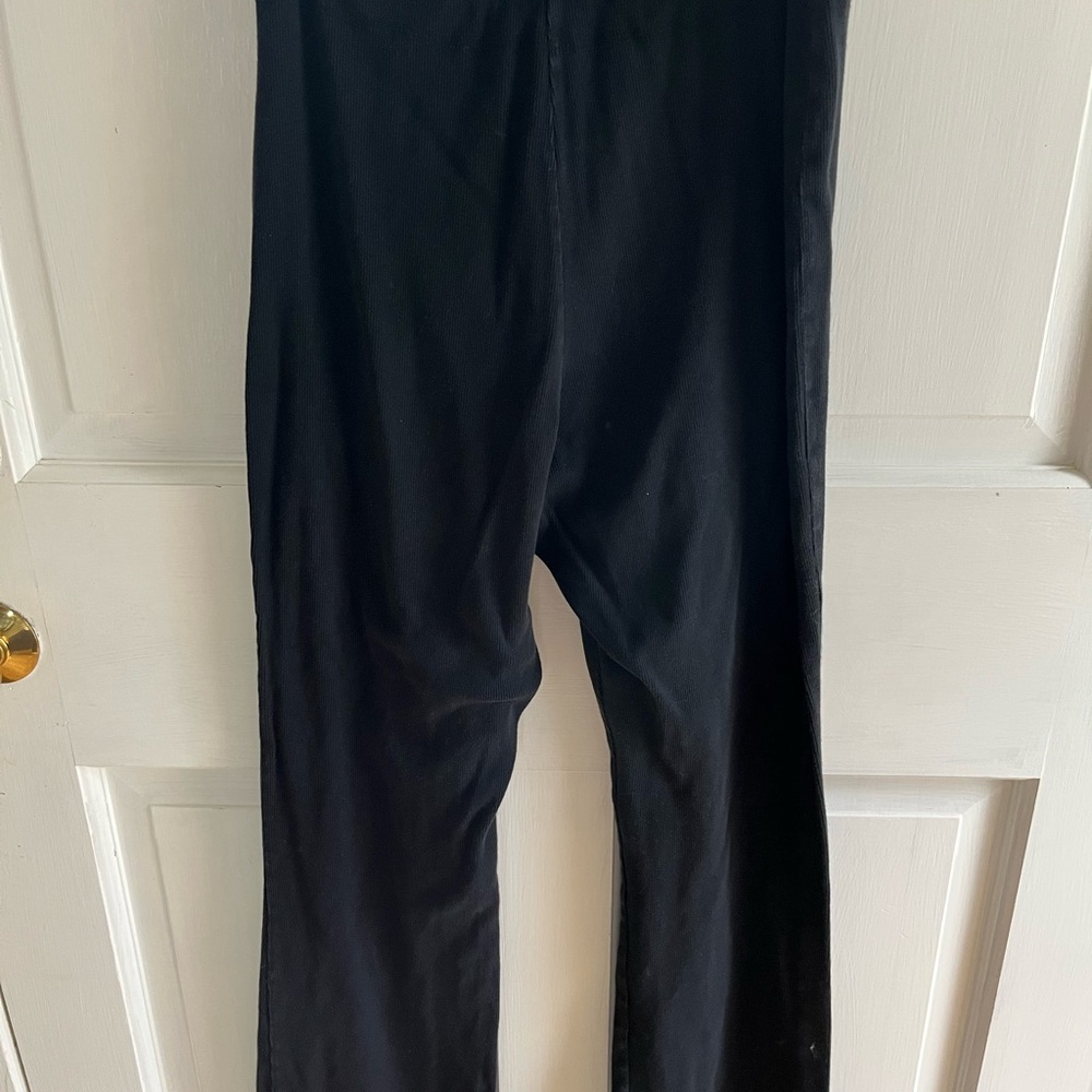 Babystyle Black Ribbed Maternity Leggings, S